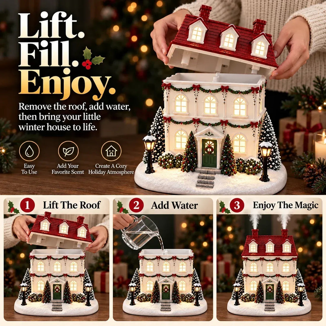 🎄Hot Sale 50%Off🔥 Christmas House Aroma Diffuser