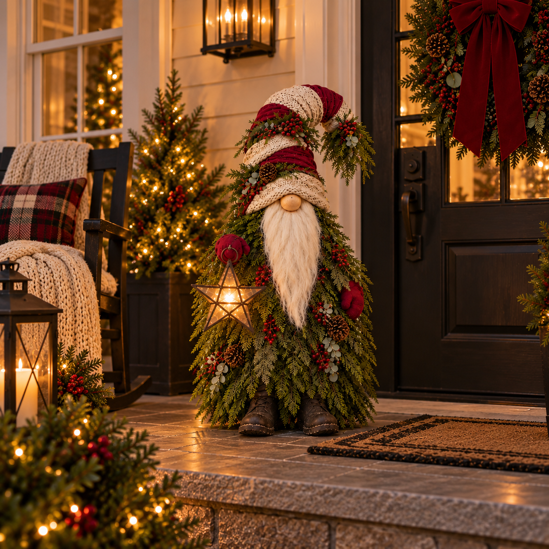 🔥 LAST DAY 30% OFF 🔥Evergreen Star Gnome™ Lighted Christmas Woodland Decor