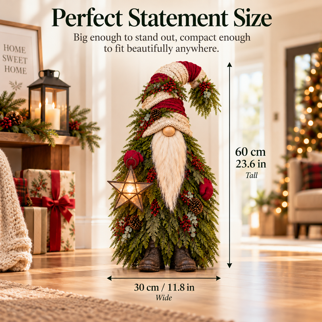 🔥 LAST DAY 30% OFF 🔥Evergreen Star Gnome™ Lighted Christmas Woodland Decor