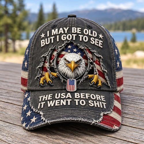 Vintage Eagle Washed Baseball Cap