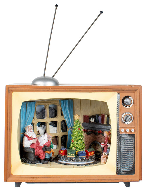Landmark Suitcase Scene with Led, Music and Train - Christmas TV Scene