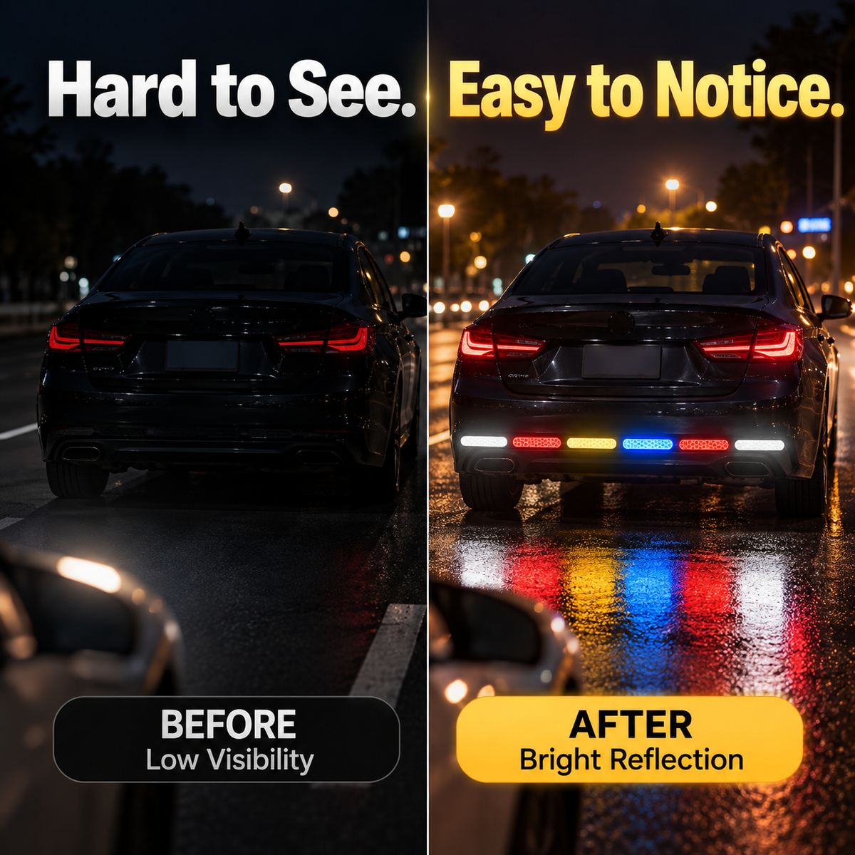 🔥Limited-time 50% off-Reflective Car Sticker Strips for Trunk & Rear Bumper