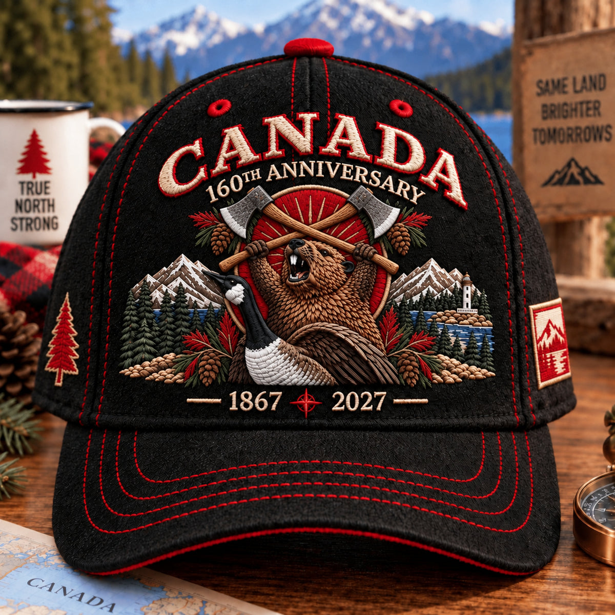 🔥 LIMITED-TIME 50% OFF 🇨🇦 Canada 160th Anniversary Heritage Cap™ – Beaver & Moose 1867–2027