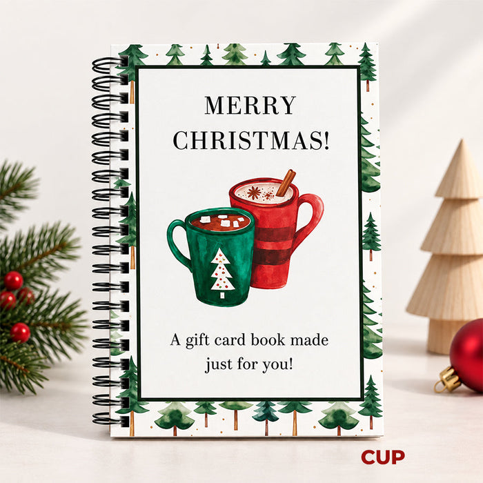 Cup Christmas Gift Card Book