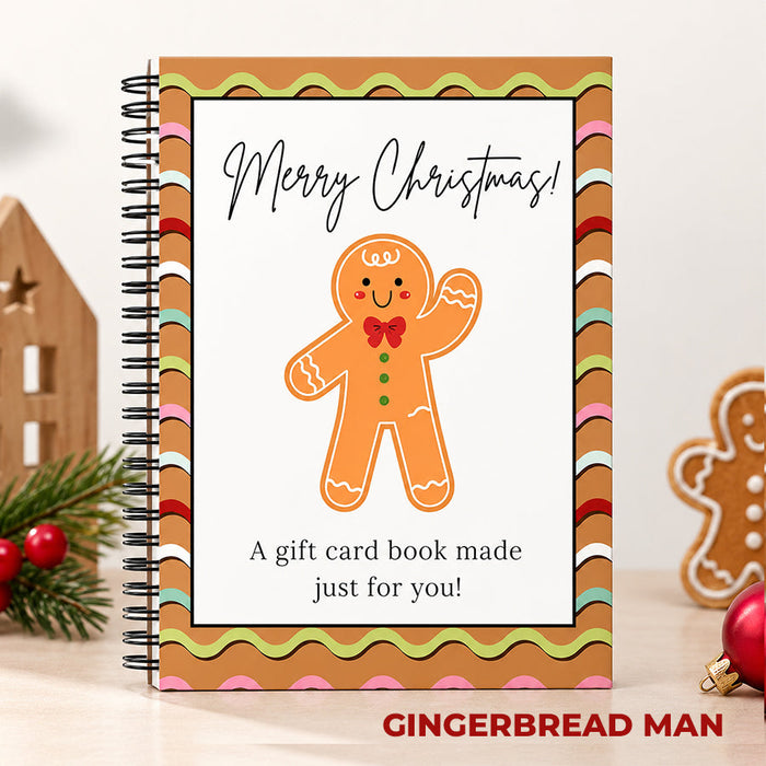 Gingerbread Man Christmas Gift Card Book