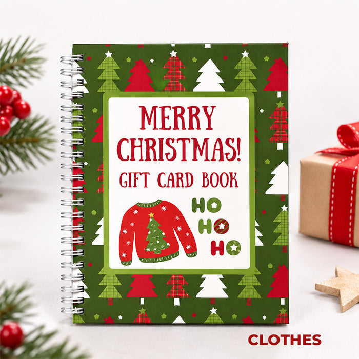 Christmas Clothes Gift Card Book