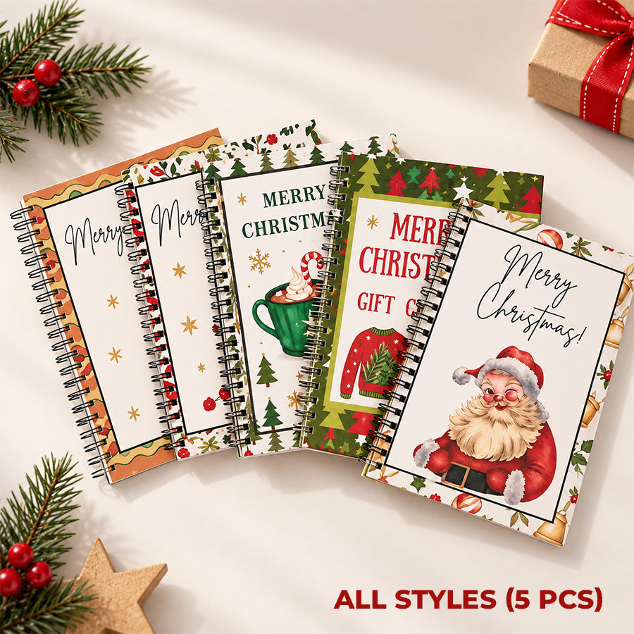 Five styles of Christmas Gift Card Book