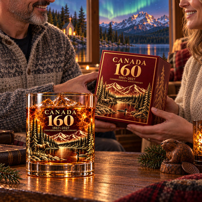 Canada 160th Anniversary Whisky Glass & Gift Box — 1867–2027 Commemorative Collection