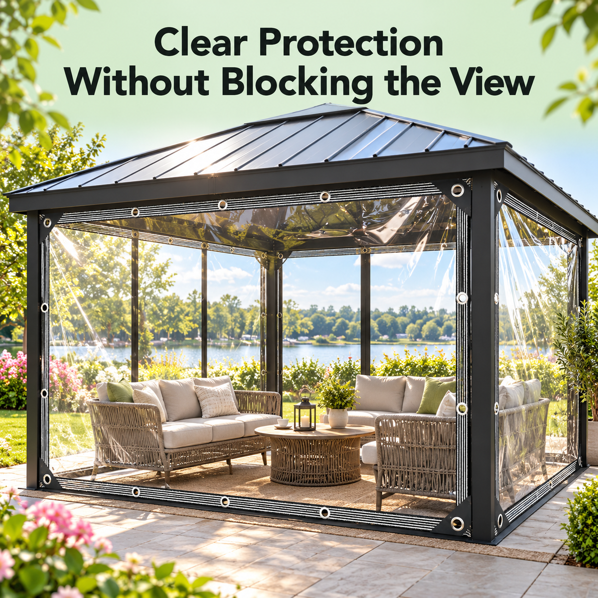 Clear protection without blocking the view