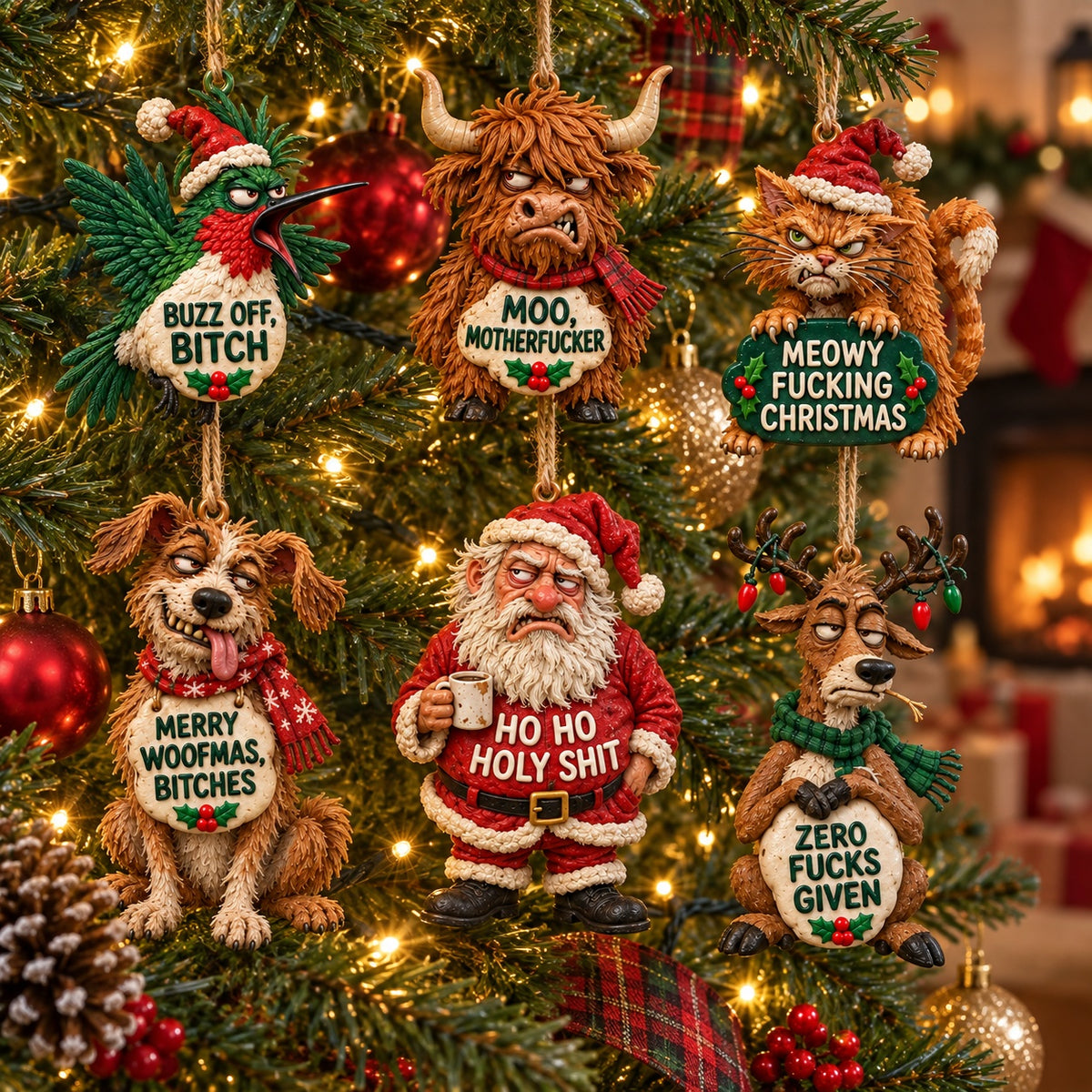 🎄 Merry Fucking Christmas! – 6 Unhinged Christmas Tree Ornaments for the Naughty List