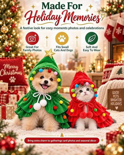 🎄Christmas Tree Pet Cape