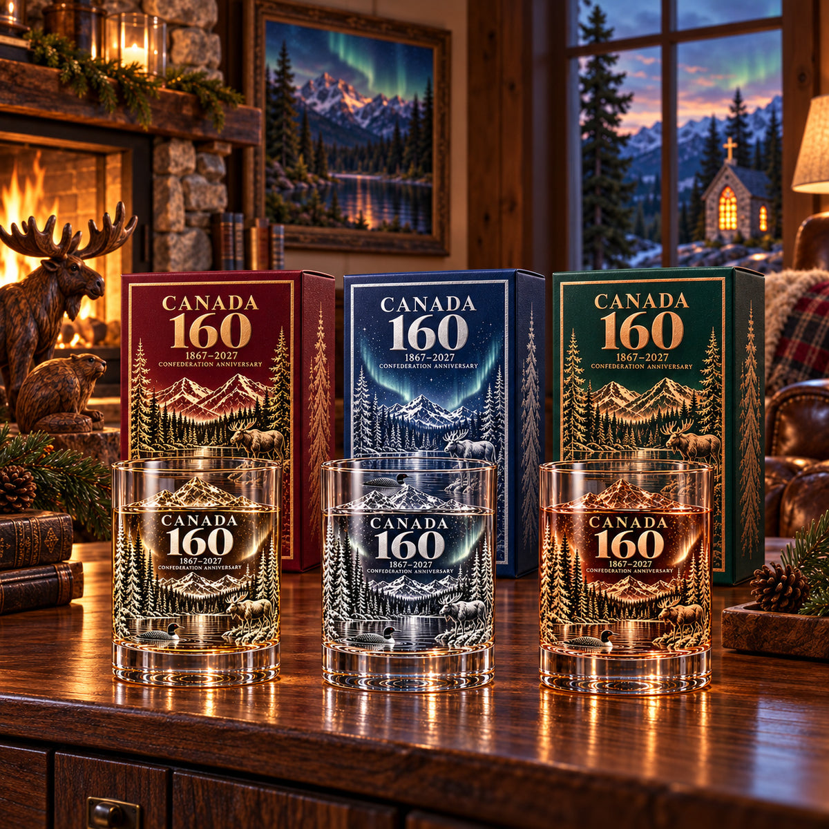 Canada 160th Anniversary Whisky Glass & Gift Box — 1867–2027 Commemorative Collection