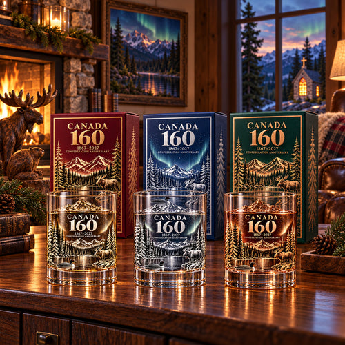 Canada 160th Anniversary Whisky Glass & Gift Box — 1867–2027 Commemorative Collection