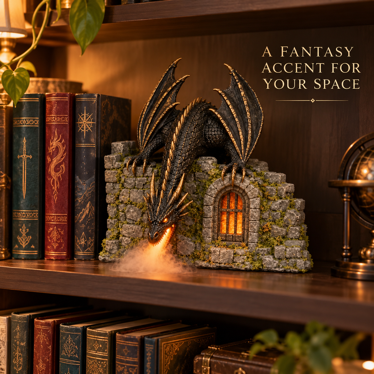 🔥 LAST DAY 50% OFF 🔥🐉 Dragon Castle Mist™ – LED Fire-Breath Dragon Humidifier with Glowing Castle, Mist Effect & Air Purifying Function ✨