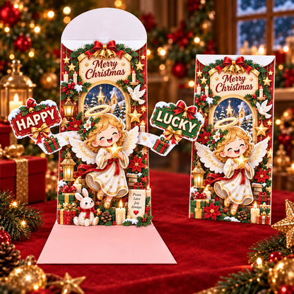 ⏰LAST DAY 50% OFF 🎄Handmade 3D Christmas Money Card – Pop-Up Holiday Card with Cash Envelope & Message Space 💌✍💵