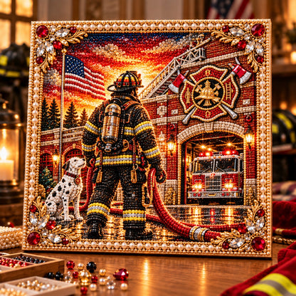 🔥 LIMITED-TIME 50% OFF | Firefighter Heroes Pearl Art Kit™ – DIY Tribute Bead Painting Collection