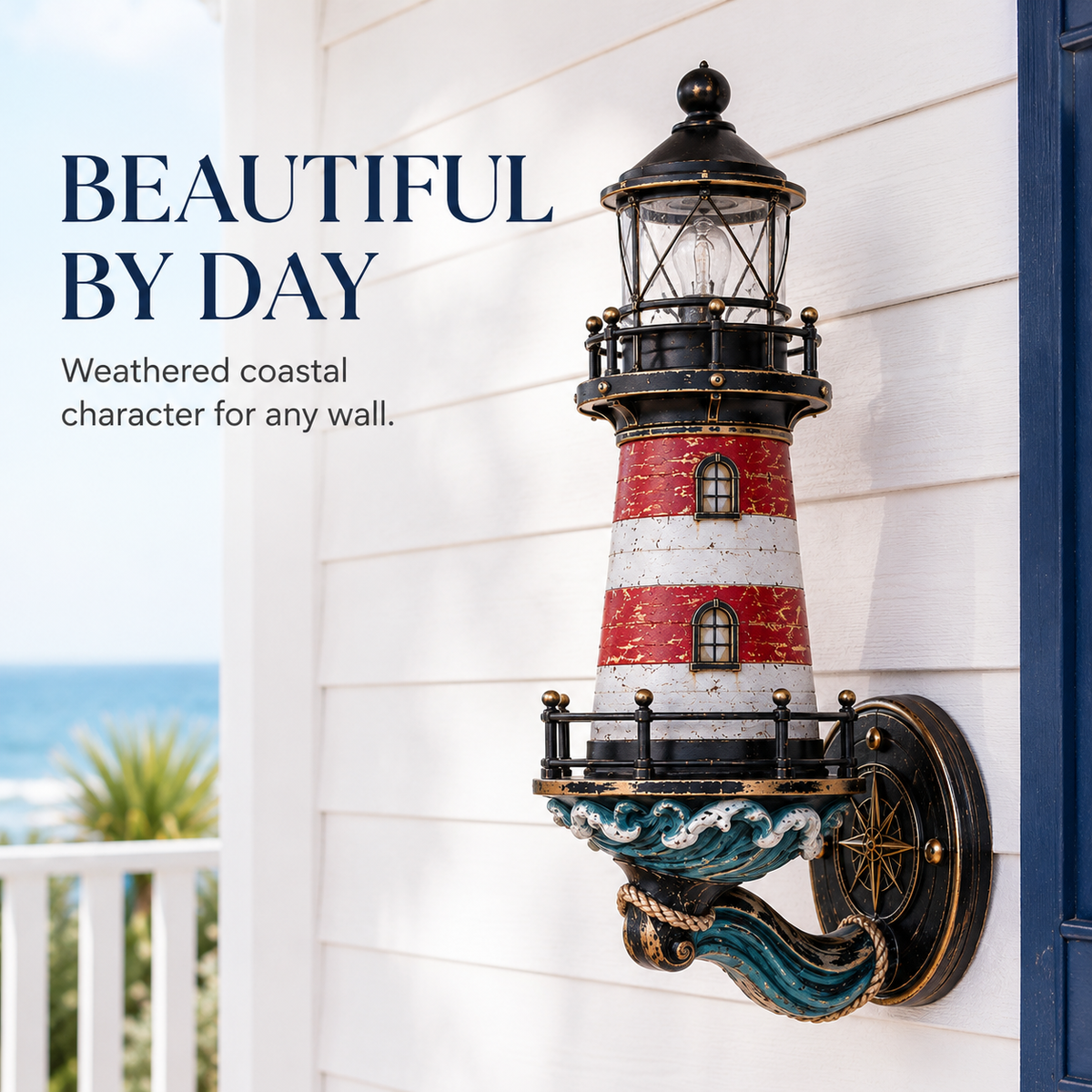 🔥 LIMITED-TIME 50% OFF | 🌊 Vintage Coastal Lighthouse Wall Light™ – Nautical Beacon Glow for a Warm Seaside Home