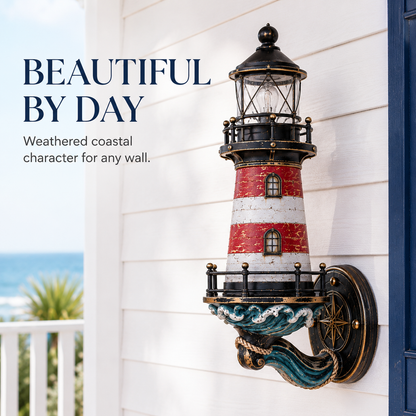 🔥 LIMITED-TIME 50% OFF | 🌊 Vintage Coastal Lighthouse Wall Light™ – Nautical Beacon Glow for a Warm Seaside Home