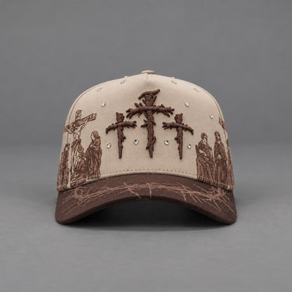 ✝️ Wear Your Faith – Viacrucis Brown Statement Cap