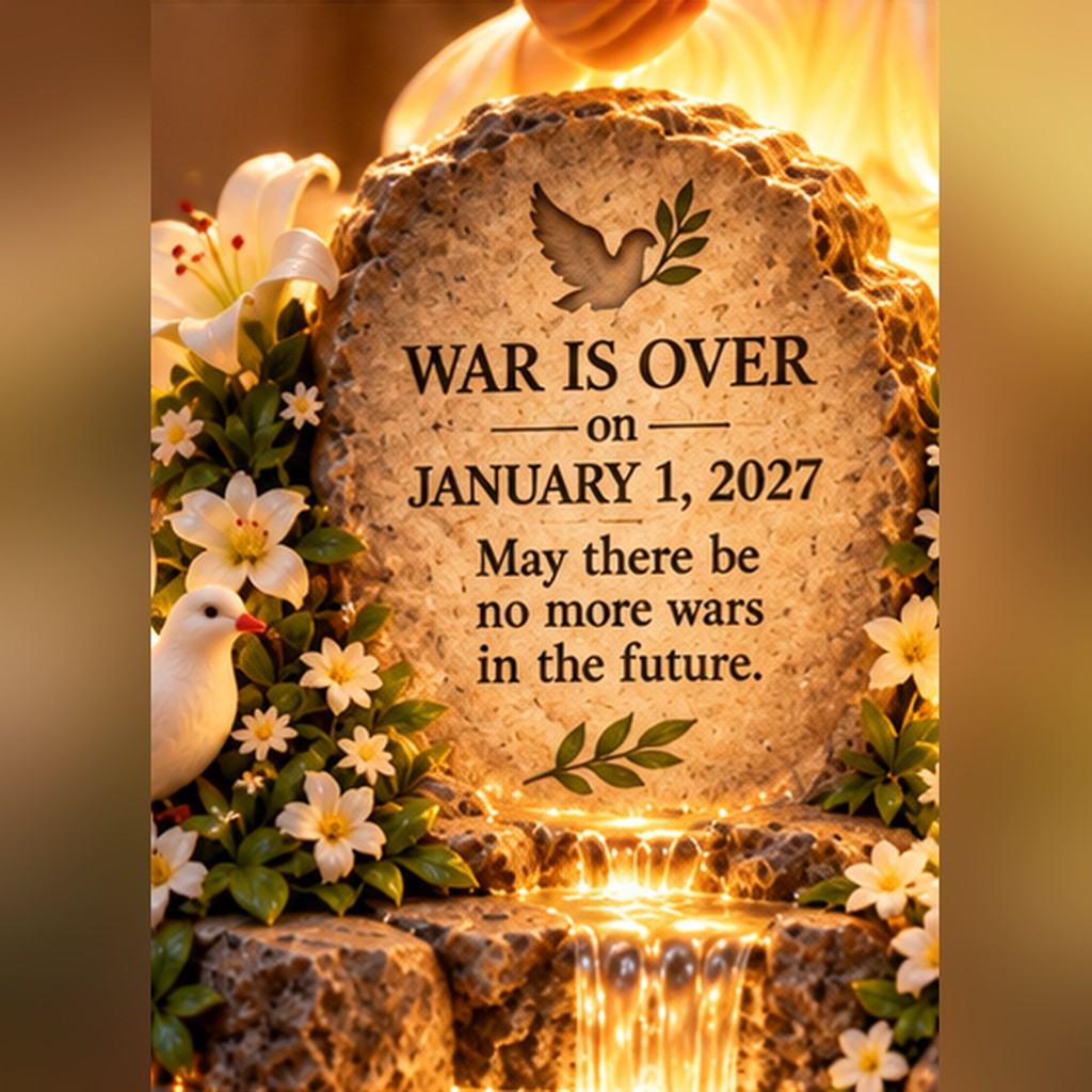 🕊️ A Prayer for World Peace™ – Jesus Lighted Memorial Sculpture | No More War, Only Love & Hope