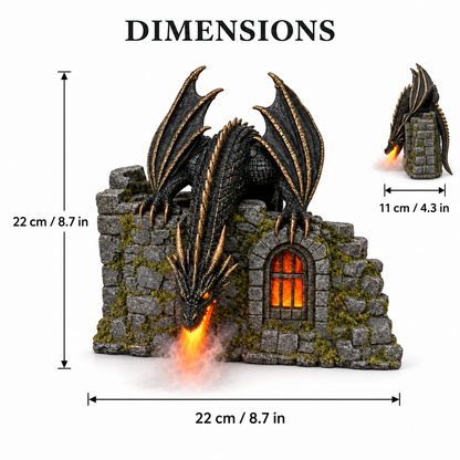 🔥 LAST DAY 50% OFF 🔥🐉 Dragon Castle Mist™ – LED Fire-Breath Dragon Humidifier with Glowing Castle, Mist Effect & Air Purifying Function ✨