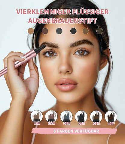 🎁✨Wasserfester Micro-Fork Augenbrauenstift, langanhaltende Brownen-Pen für natürliche, haarähnliche Striche