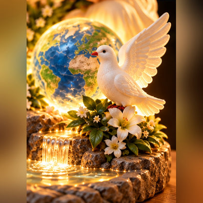 🕊️ A Prayer for World Peace™ – Jesus Lighted Memorial Sculpture | No More War, Only Love & Hope