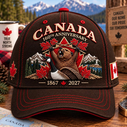 🍁🔥 LAST DAY 50% OFF – Canada 160th Anniversary Heritage Cap | 1867–2027 Embroidered Edition🧢
