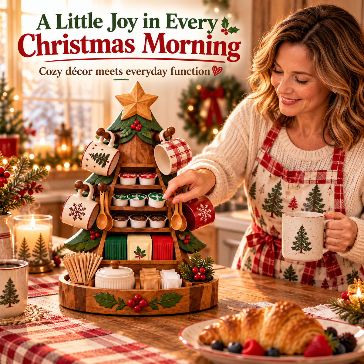 ☕🎄MerryBrew Tree™ Christmas Coffee Station Organizer