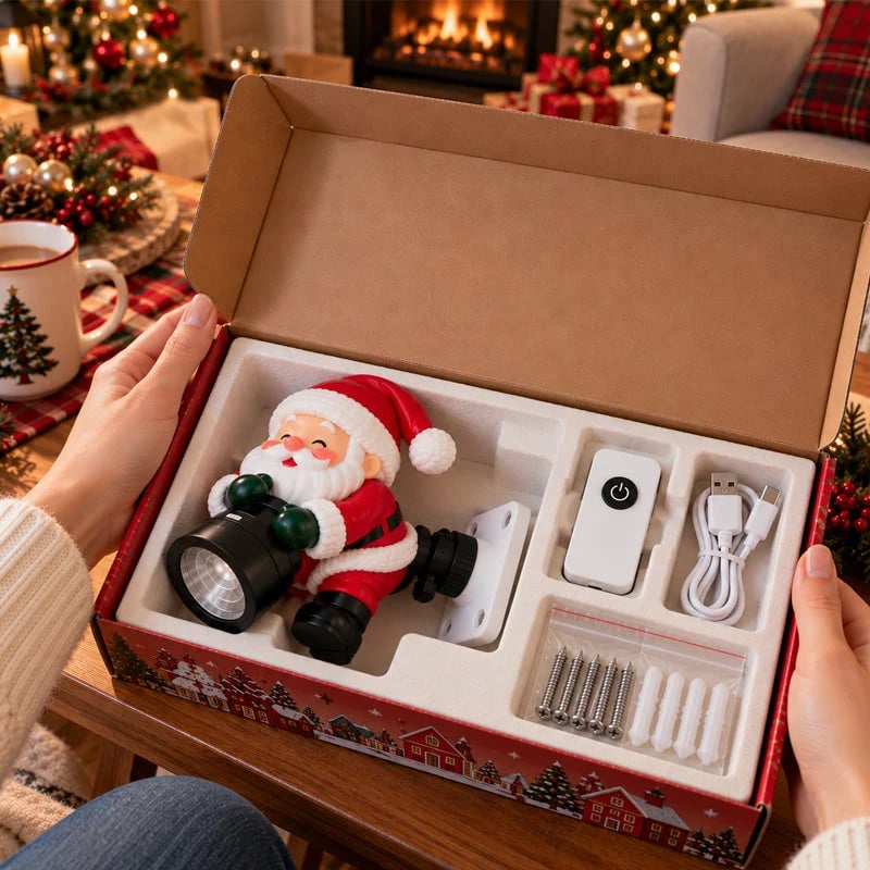 🎅Santa Christmas Welcome Light Projector | – Festive Holiday Doorway Light with Remote Control ✨