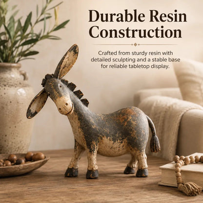🔥 LIMITED-TIME 50% OFF 🤎 Rustic Donkey Figurine™ – Charming Farmhouse Shelf & Table Decor