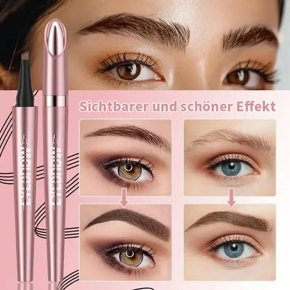 🎁✨Wasserfester Micro-Fork Augenbrauenstift, langanhaltende Brownen-Pen für natürliche, haarähnliche Striche