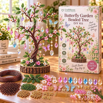 DIY Beaded Gem Tree Craft Kit – Handmade Crystal Tree Home Decor