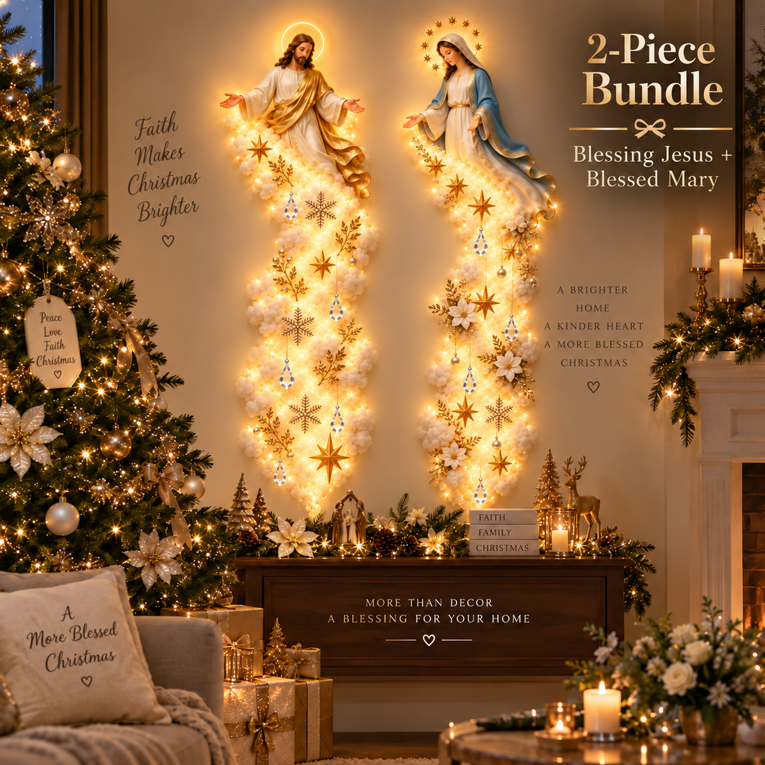 Blessing Jesus Cloud Trail Wall Light