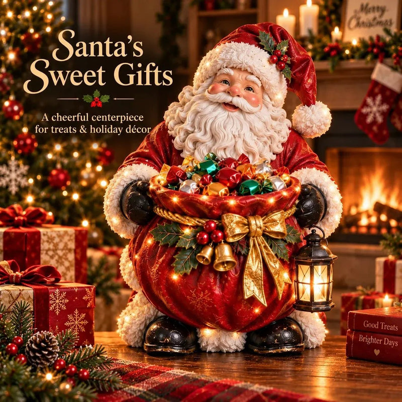 Santa's Sweet Gifts Christmas Candy Bowl