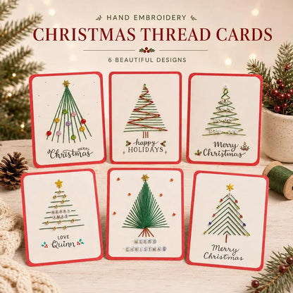 🎄🧵Stitch a Little Christmas Magic - Merry & Bright Christmas DIY Kit (6 pcs)