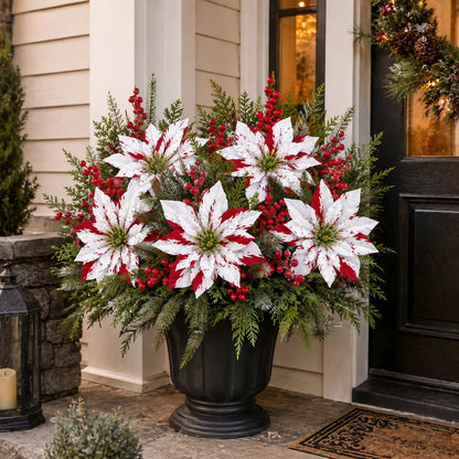 ❀Christmas Poinsettia Planter Inserts