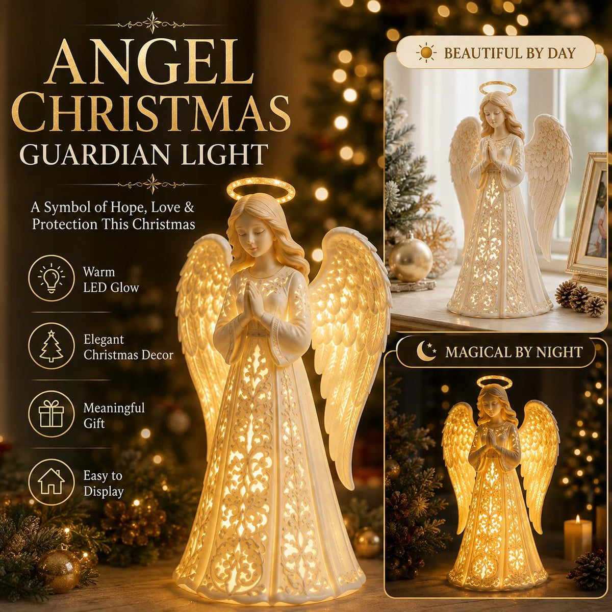 ✨ Guardian Glow™ Christmas Angel A Symbol of Hope, Love & Protection