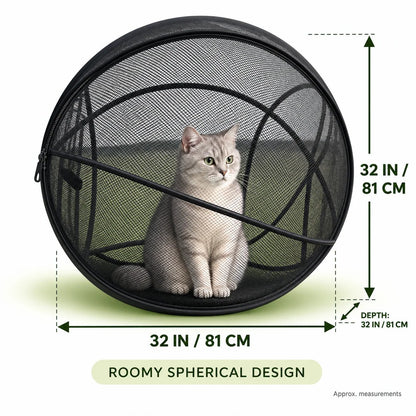 🐱360° Panoramic Pop-Up Rolling Cat Playpen Ball🐾