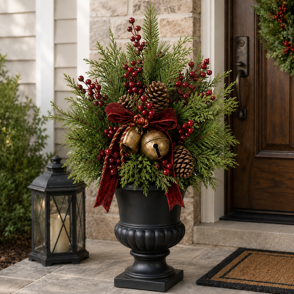 Artificial Christmas evergreen filler