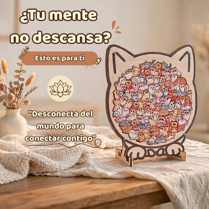 HuddlePaws™ - Puzzle de Madera Antiestrés