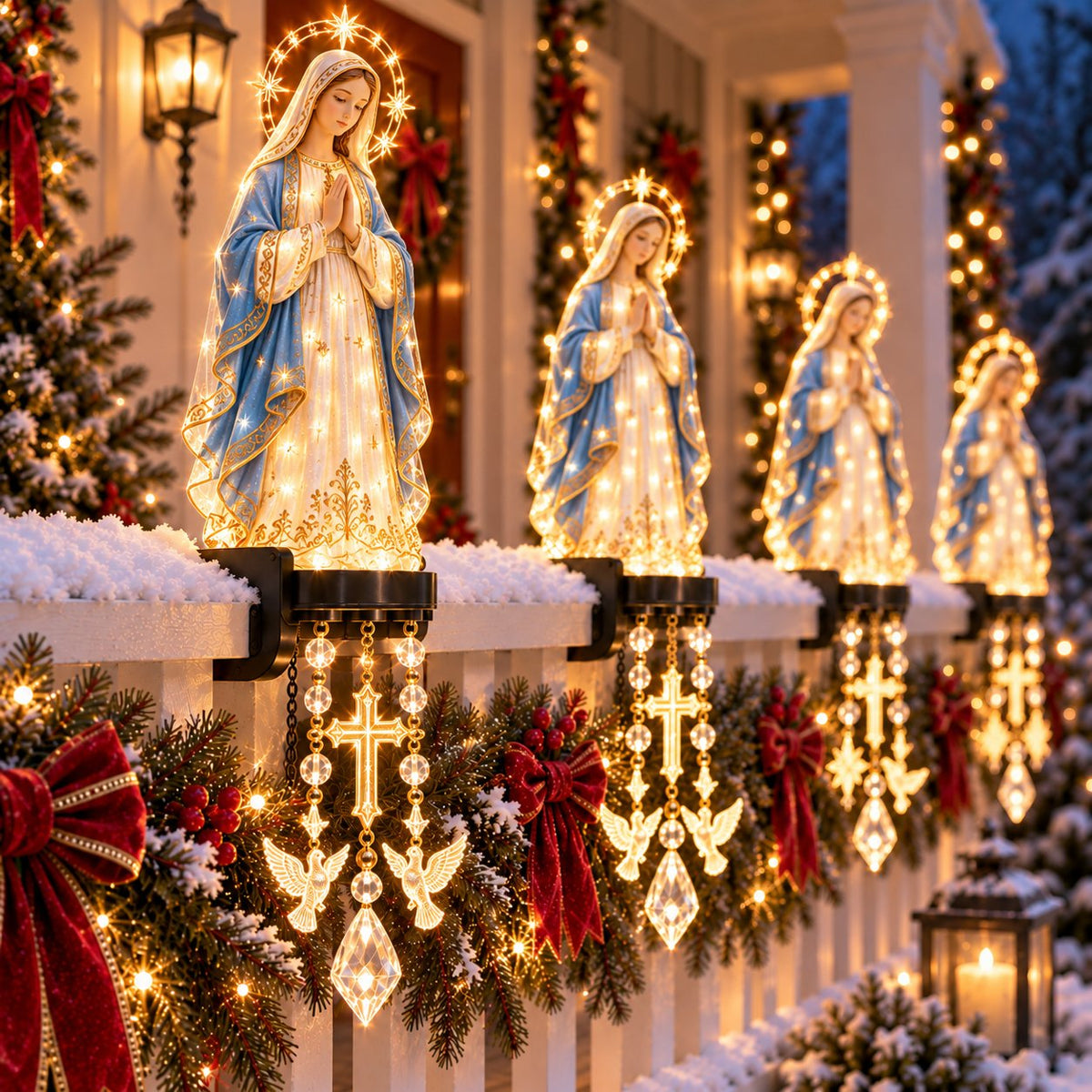 Illuminated sacred Christmas figure