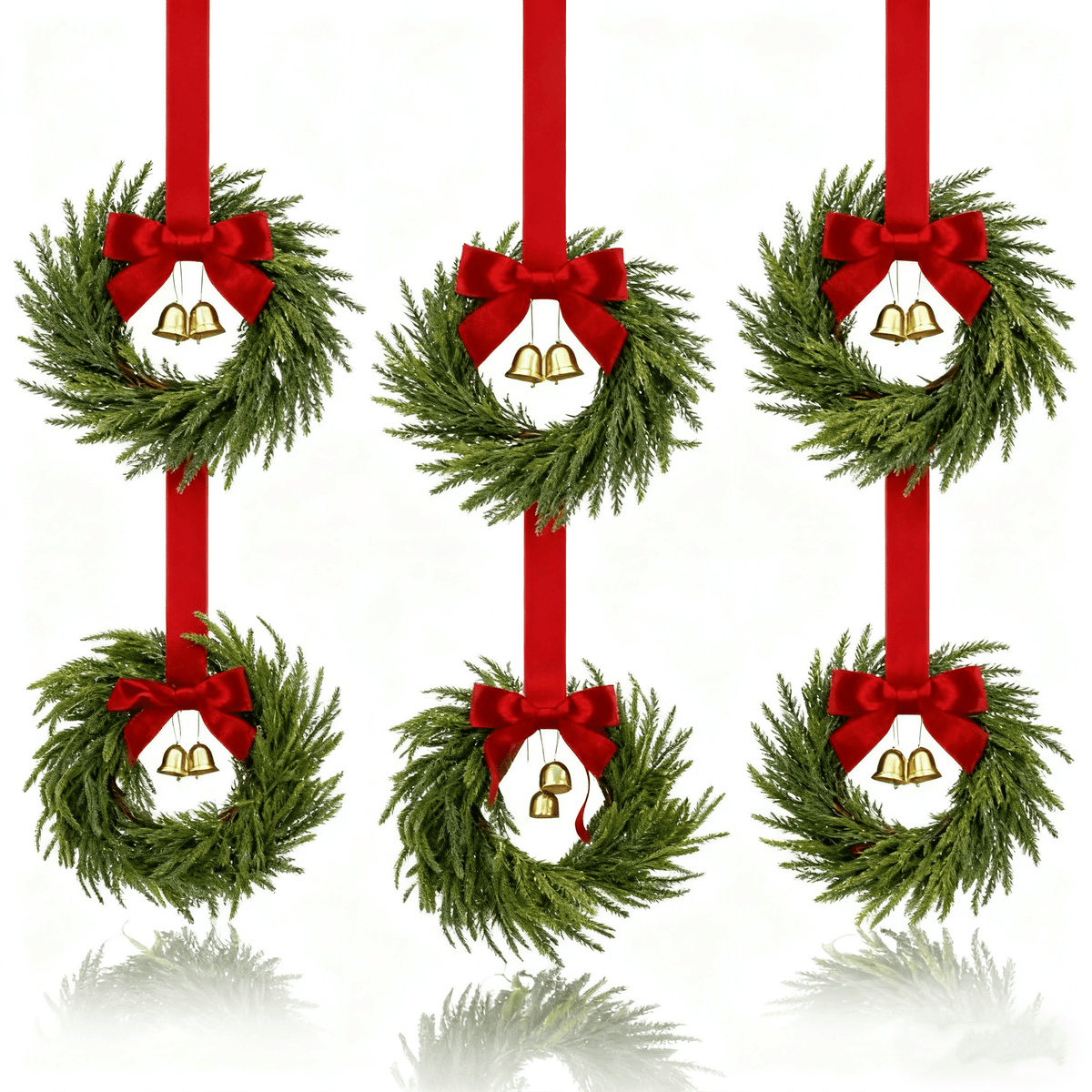 🎀Mini Christmas wreaths for cabinets — the ultimate festive magic