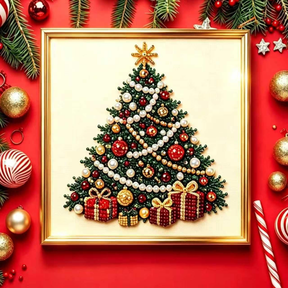 Kit Cuadro Navideño de Perlas