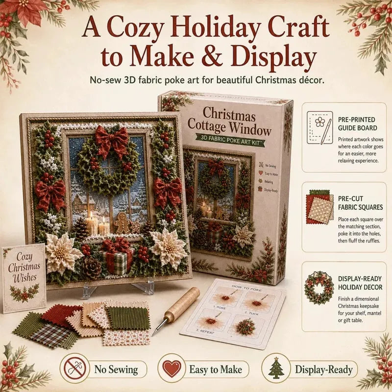 🧵Premium 3D Christmas Fabric Poke Art Kit