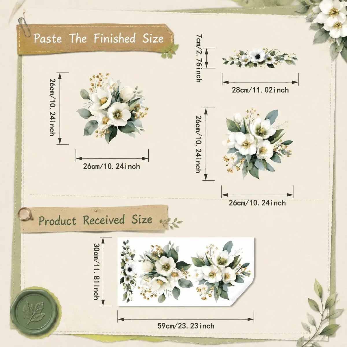🔥 Limited-Time 49% OFF 🌸3 Piece Golden Floral Toilet Stickers – Pearl-Inspired Bathroom Decals