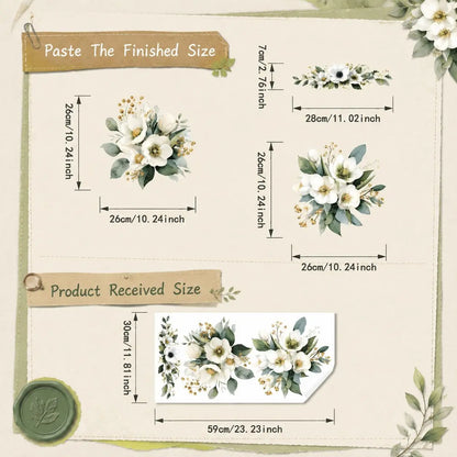 🔥 Limited-Time 49% OFF 🌸3 Piece Golden Floral Toilet Stickers – Pearl-Inspired Bathroom Decals