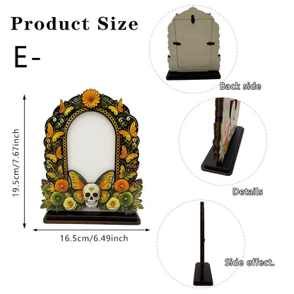 🌼 50% OFF Día de los Muertos Memorial Photo Frame – Wooden Ofrenda Decor