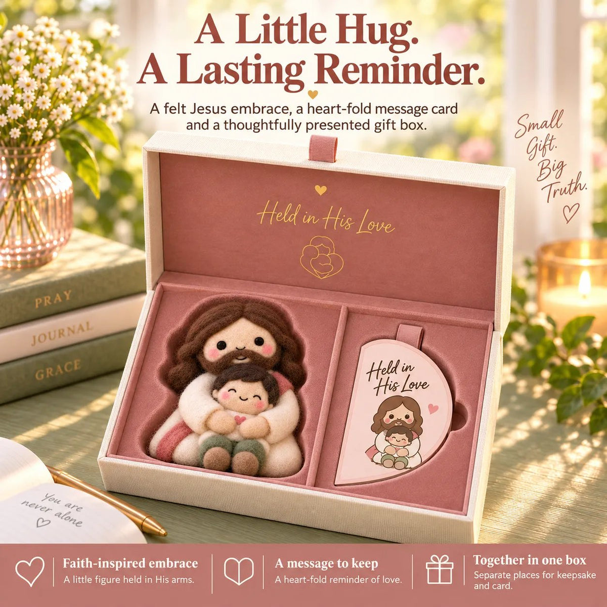 🔥😍Faith & Meaning | 6 Heartfelt Felt Keepsake Designs with Message Cards✝️