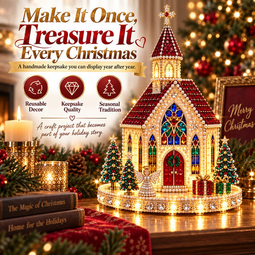 ✨🔥Sparkling Christmas Church DIY Gem Art Kit✨🔥